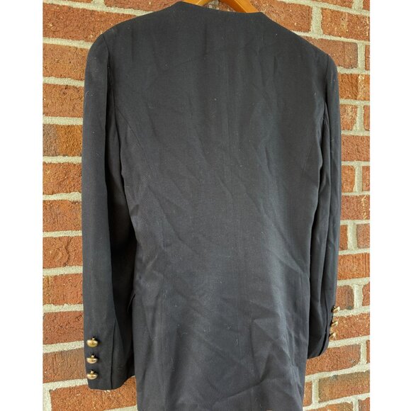 Vintage Express Double-Breasted Blazer XS Black - Picture 2 of 8